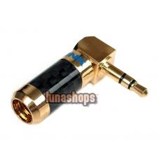 ACROLINK Gold CF-3.5L 3.5mm Stereo Male Carbon 90 Degree Adapter diameter 7mm for diy