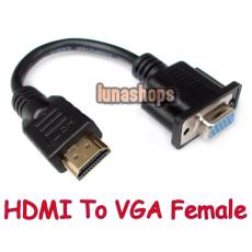 HDMI Male To VGA D-SUB 15 pins Female Video AV Adapter Cable For HDTV set-top box