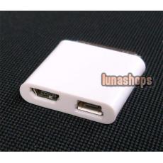 2-Pack Micro USB Female To 30-Pin Male Charger Adapter For IPad IPhone 4S IPod
