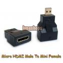 Micro HDMI Male To Mini Female Connector Adapter For Motorola MB810 Droid X