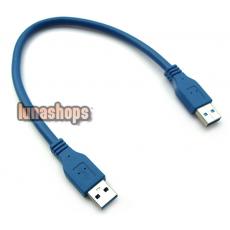 30CM USB 3.0 Male to Male Cord Cable Adapter 4.8Gbps