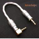 Hifi Straight 3.5mm DIY Male To 90 degree Male Audio Silver Cable Adapter For Amplifier Decoder DAC