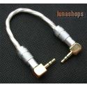 Hifi 90 degree 3.5mm DIY Male To 90 degree Male Audio Silver Cable Adapter For Amplifier Decoder DAC