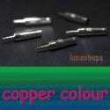 Copper Colour 3.5mm LightScribe Male Plug solder type Adapter For DIY 6mm Tail Dia.