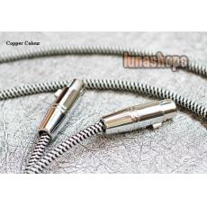 1m Copper Colour CC Whisper II XLR Audio Cable 1.6 Square Alloy 