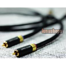 1m Copper Colour CC Whisper SE RCA Male To Male Audio Cable1.6mm pure silvered