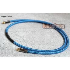 1m Copper Colour CC SPA Coaxial Speaker RCA Cable