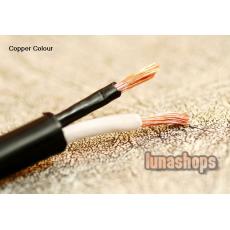 1m Copper Colour CC Water 5 Square 99.999% OFC home speaker DIY Cable