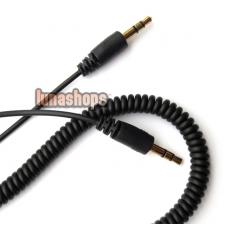 Max Length 100cm 3.5mm Male to Male M/M Jack Audio Stereo Aux Spring Cable