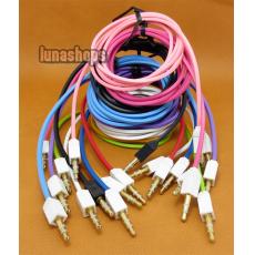 10 Color for choosing 3.5mm male to Male Audio Cable 100cm long quadrate Version JD10