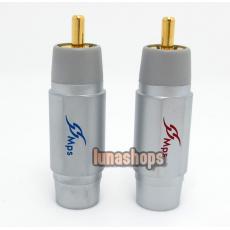 2pcs MPS genesis 8gmk2 Golded Plated hollow out RCA AV DIY Soldering adapter Dia:8mm 