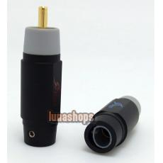 2pcs MPS genesis 8gmk2b Golded Plated hollow out RCA AV DIY Soldering adapter Dia:8mm 