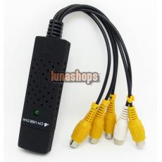 Easycap 4 Channel 4CH USB 2.0 DVR Video Audio Capture Adapter Card PC Laptop