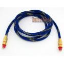 2m PURE Optical TOS Link Digital Cable GOLD Lead AP-link Blue Gold Net