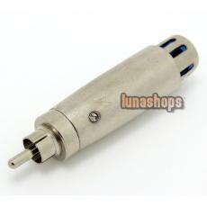 XLR Female To RCA AV Male Plug Microphone Connector Adapter