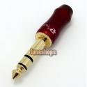 Red Type Pailic Pailiccs Stereo Plug Audio Cable Connector 6.5mm male adapter