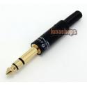 Gold Snake Stereo Plug Audio Cable Connector 6.5mm male DIY adapter