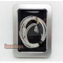 1.2m Custom Handmade Cable For Ultimate Ears UE TF10 SF3 SF5 5EB 5pro Earphone Silver plated