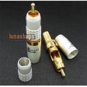 1 Pair Golden plated Goldsnake PA-4d4 HiFi Plug Cable Connector RCA male adapter