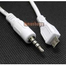 3.5mm Male 4 pole to Micro USB 5 Pin Male Tranfer Cable Adapter For Samsung S3 OTG 3.5mm Male 4 pole to Micro USB 5 Pin Male Tranfer Cable Adapter For Samsung S3 OTG
