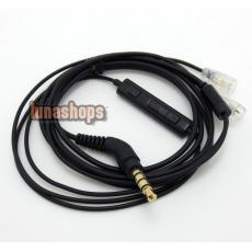 1.2m Handmade Cable + Remote For Sennheiser IE8  IE80 earphone headset Iphone/Samsung