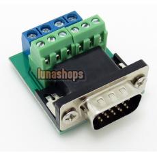 Solderless Welding Free VGA Male Module With ID-Bit plug DIY 2*3+4pin Adapter