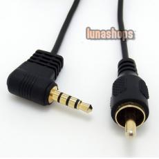 4 Pole 3.5mm Stereo plug Male To 1 RCA AV plug Male Cable Adapter Converter