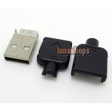 1pcs USB 2.0 Male Soldering Adapter With shell For Diy Custom LGZ-A95