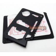Cool Black Stainless 11 in 1 Pocket Army Survival Multi Tool Card 