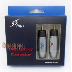 2pcs MPS genesis 8RMK2 Rhodium Plated hollow out RCA AV DIY Soldering adapter Dia:10mm 