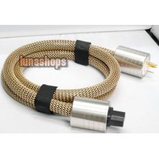 1.5m Denmark -196 Degree frozen Hifi power Cable 3x crystals of silver and 8N