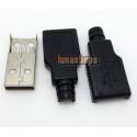 1pcs USB 2.0 Male Soldering Adapter With shell For Diy Custom LGZ-A77