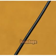 100cm Black Skin Silver Plated Speaker Audio Signal DIY Cable Dia:1mm