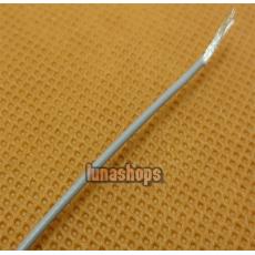 100cm Grey Skin Silver Plated + Shield Layer Speaker Audio Signal DIY Cable Dia:1.1mm