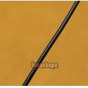 100cm Black Skin Silver Plated Speaker Audio Signal DIY Cable Dia:1mm