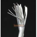 100cm Clear Skin Silver Plated   Speaker Audio Signal DIY Cable Dia:3.3mm 