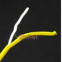 100cm Yellow Skin Silver Plated   Speaker Audio Signal DIY Cable Dia:1.1mm 