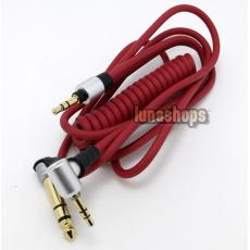 6.5mm + 3.5mm red headphone cable for  Headphone Detox PRO 