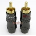 1 pair Pailiccs Plug Audio Cable Connector RCA male Solder DIY adapter