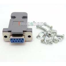 RS232 RS-232 DB9 9-Pin  Socket DIY Serial Female Port Connector Adapter + Shell