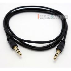 BLACK 3.5MM MALE TO STEREO AUDIO EXTENSION CABLE CORD 1M