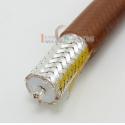 100cm Brown Skin Silver Plated + Shield Layer Speaker Audio Signal DIY Cable Dia:1cm RG393
