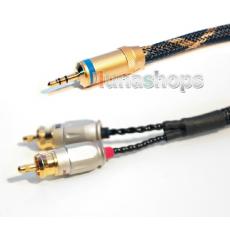 3.5mm Male to 2 RCA Male Audio Audiophile OCC Y Splitter Cable
