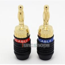 2pcs 1535A Banana Male Plug Golden Plated solder type Adapter For DIY Custom