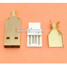 USB 2.0 Male Soldering Adapter Without shell For Diy Custom Cable
