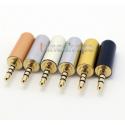 6 color 2.5mm 4 Poles + male adapter Plug Audio Connector For DIY Solder Cable