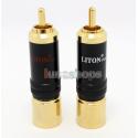 2pcs LITON RCA 0918G Male Plug Golden Plated solder type Adapter For DIY Custom