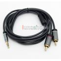 2m 3.5mm Male To 2 RCA Car AUX HiFi Audio Cable For AMP Headphone etc.