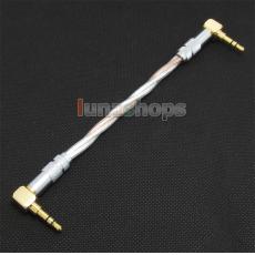 90 Degree L Shape 3.5mm 6N OCC + Silver Plated Headphone AMP Amplifier audio DIY cable