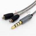 1.3m Silver Plated + 5N OFC 3.5mm Earphone cable with Mic For SHURE SE535 SE846 Ultimate UE900